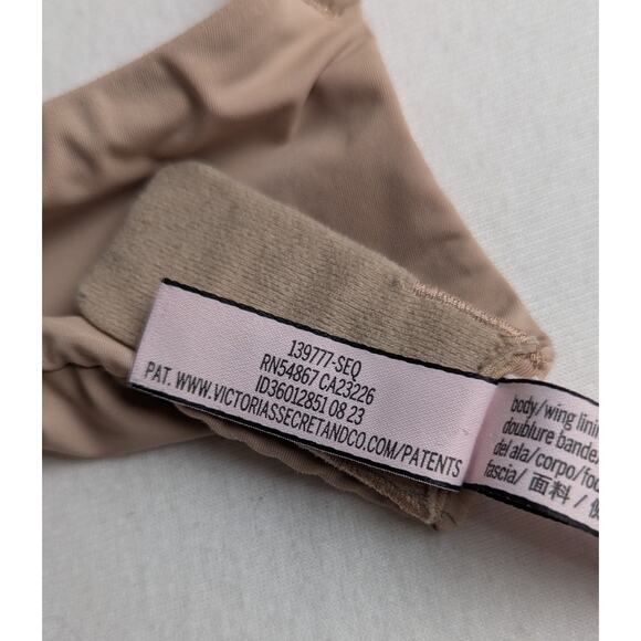 Lot 2 Victoria's secret Bra's muted purple and beige both 32D T shirt pushup EUC - Picture 13 of 13